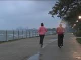 runners in rain
