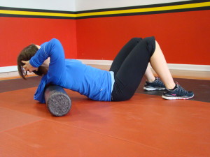 foam rolling t-spine